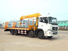 東風(fēng)天龍前四后八帶隨車吊多功能平板運(yùn)輸車全面解析